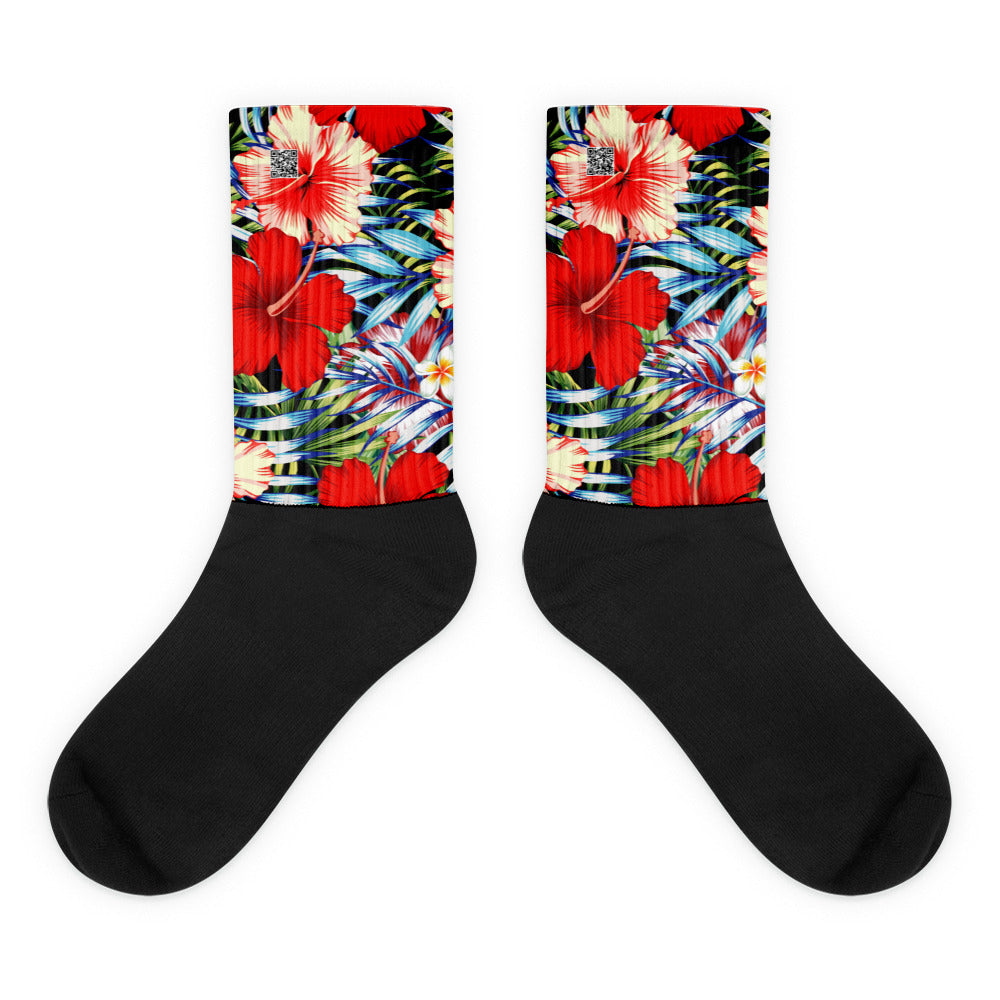 Hawaiian Floral Socks