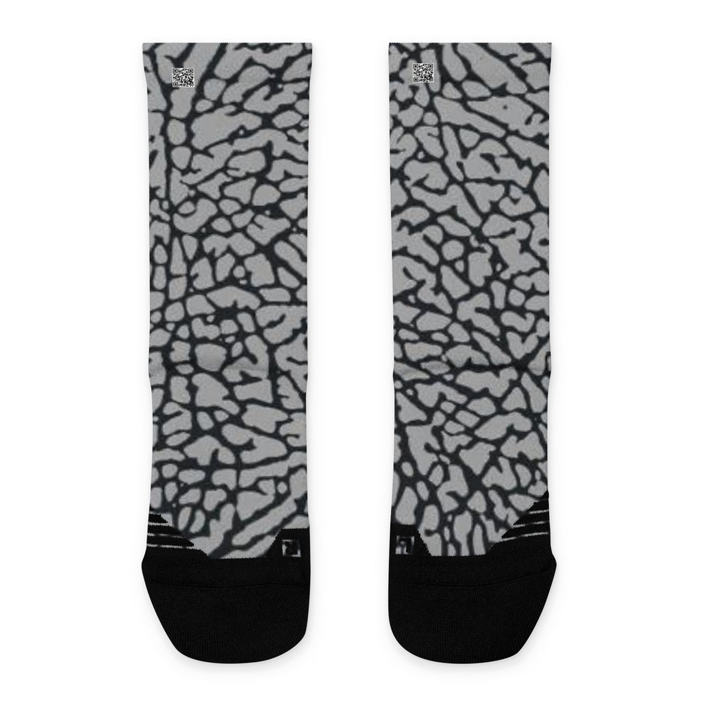 Elephant Print Basketball Socks