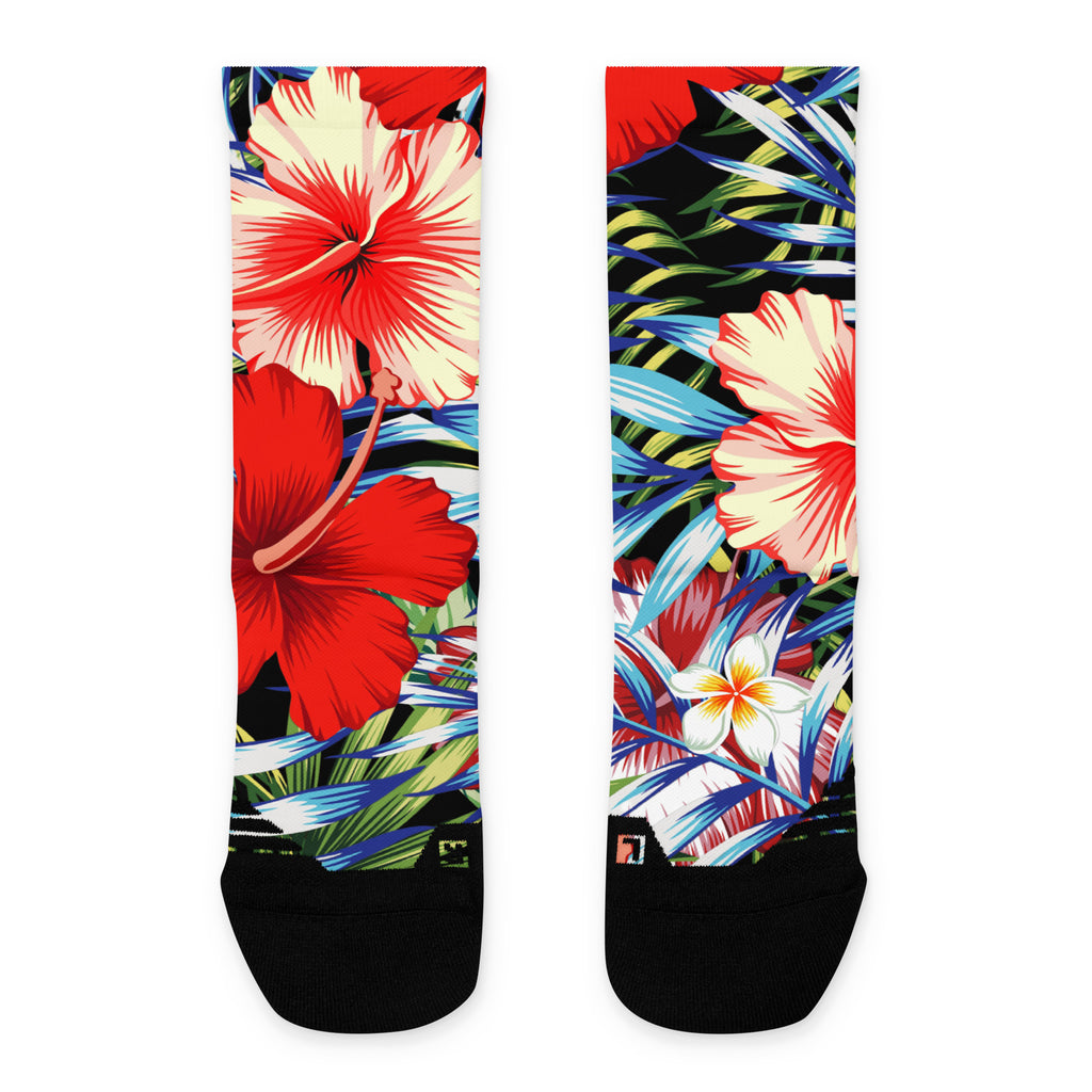 Hawaiian Floral Basketball socks