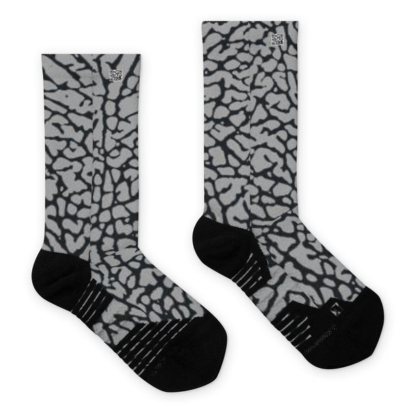 Elephant Print Basketball Socks