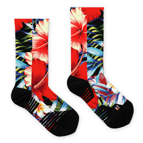 Hawaiian Floral Basketball socks