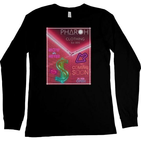 Route66 Neon Lights Long Sleeve T Shirt - Pharaohathletics