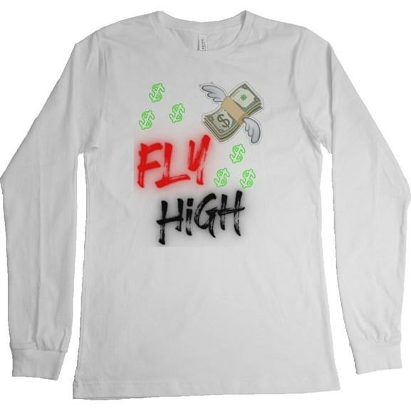 Fly High Money emoji Long Sleeve T Shirt