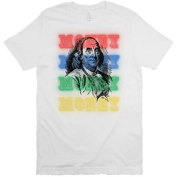 Benjamin Franklin Neon Money T Shirt