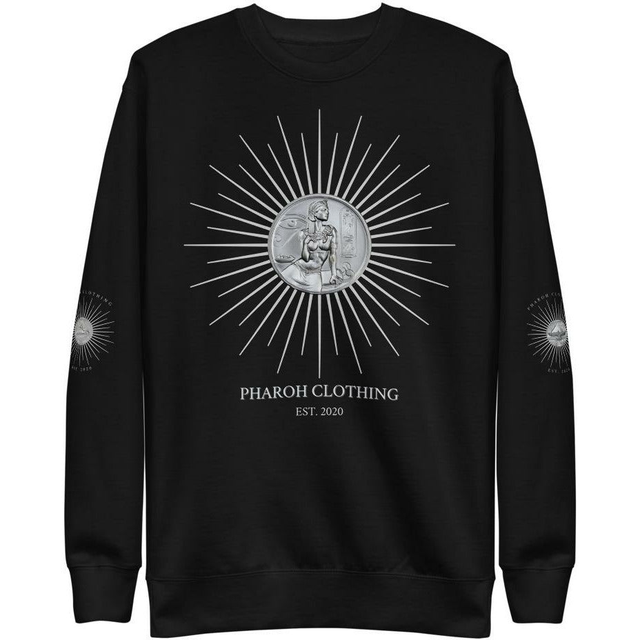 Pharoh Clothing Egyptian Silver Bullion Coin Unisex Sweatshirt - Pharoh Athletics