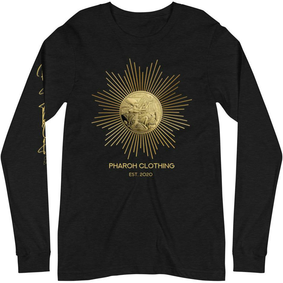 Pharoh Clothing Gold Coin Euro Unisex Long Sleeve Tee - Pharoh Athletics