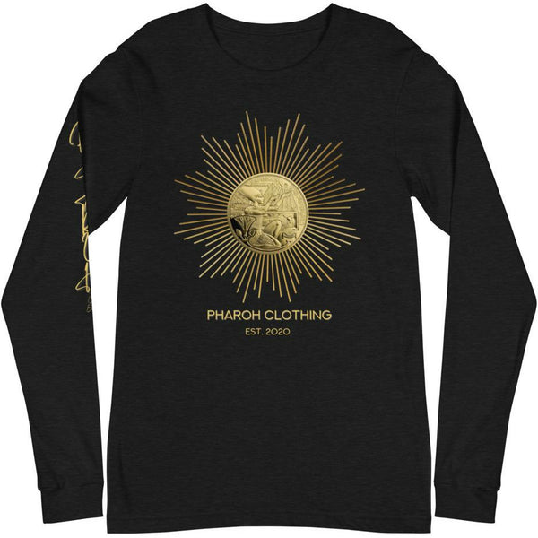 Pharoh Clothing Gold Coin Euro Unisex Long Sleeve Tee - Pharoh Athletics